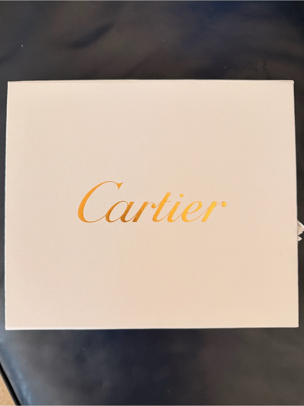 Cartier White & Golden Signature Cardboard Gift Box + Packing Paper+ 2 Wax Seals